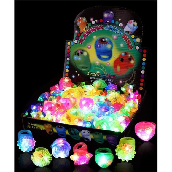 38 Pack Party Favors for Kids 4-8 8-12,LED Light Up Rings Goodie Bag Stuffers - Picture 4 of 6